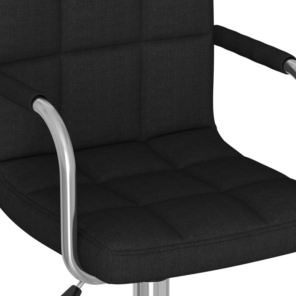 Chaise pivotante de salle à manger Noir Tissu - XIOS