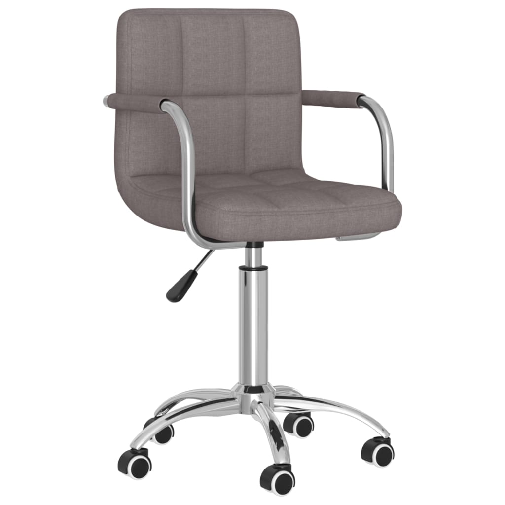 Chaise pivotante de salle à manger Taupe Tissu - XIOS