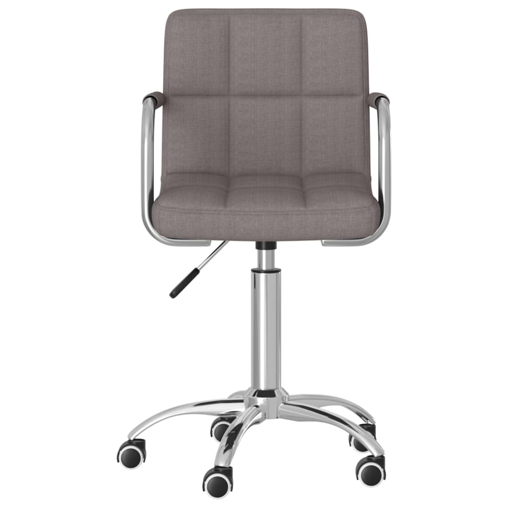 Chaise pivotante de salle à manger Taupe Tissu - XIOS