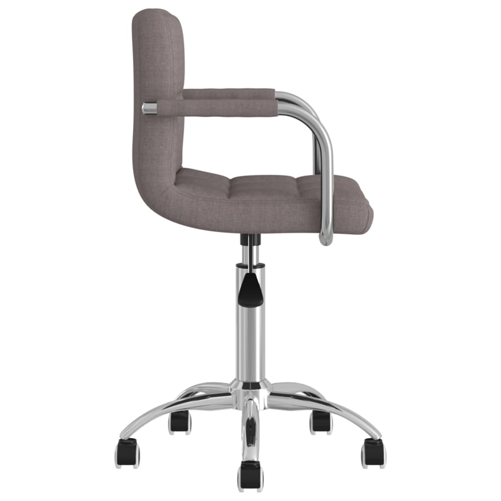 Chaise pivotante de salle à manger Taupe Tissu - XIOS