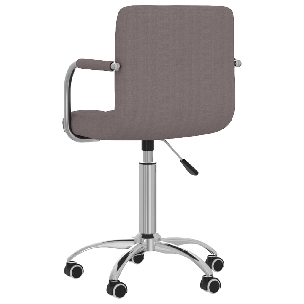 Chaise pivotante de salle à manger Taupe Tissu - XIOS