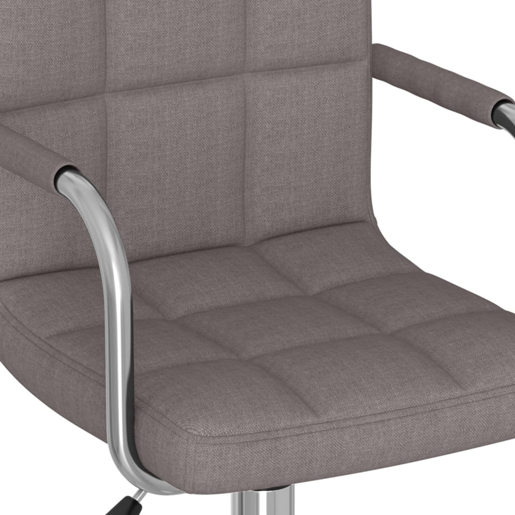 Chaise pivotante de salle à manger Taupe Tissu - XIOS