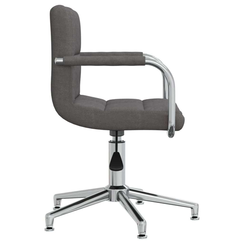 Chaise pivotante de salle à manger Gris foncé Tissu - XIOS