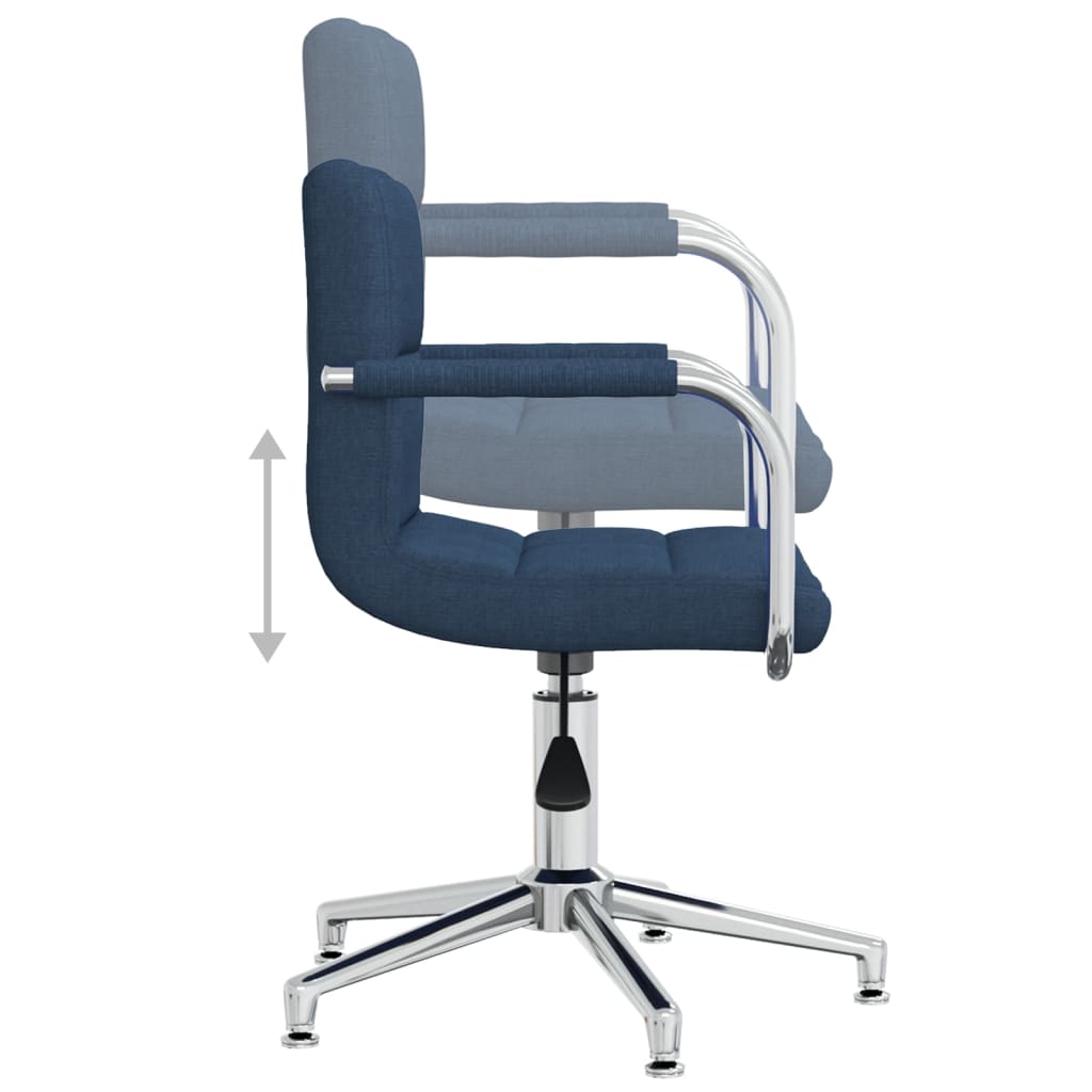 Chaise pivotante de salle à manger Bleu Tissu - XIOS