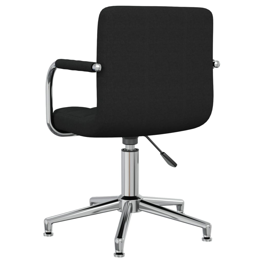 Chaise pivotante de salle à manger Noir Tissu - XIOS