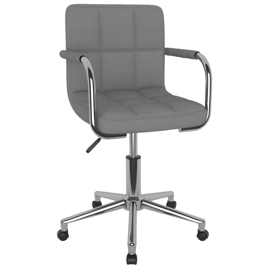 Chaise pivotante de salle à manger Gris clair Tissu - XIOS