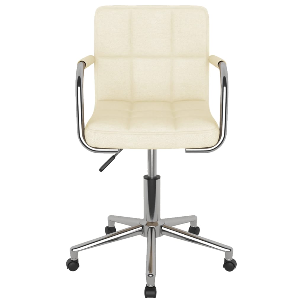 Chaise pivotante de salle à manger Crème Tissu - XIOS