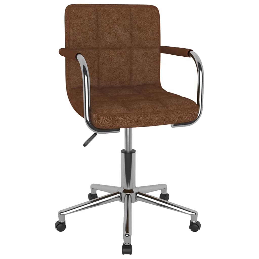 Chaise pivotante de salle à manger Marron Tissu - XIOS