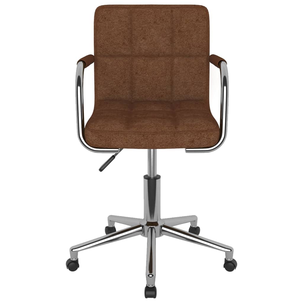 Chaise pivotante de salle à manger Marron Tissu - XIOS