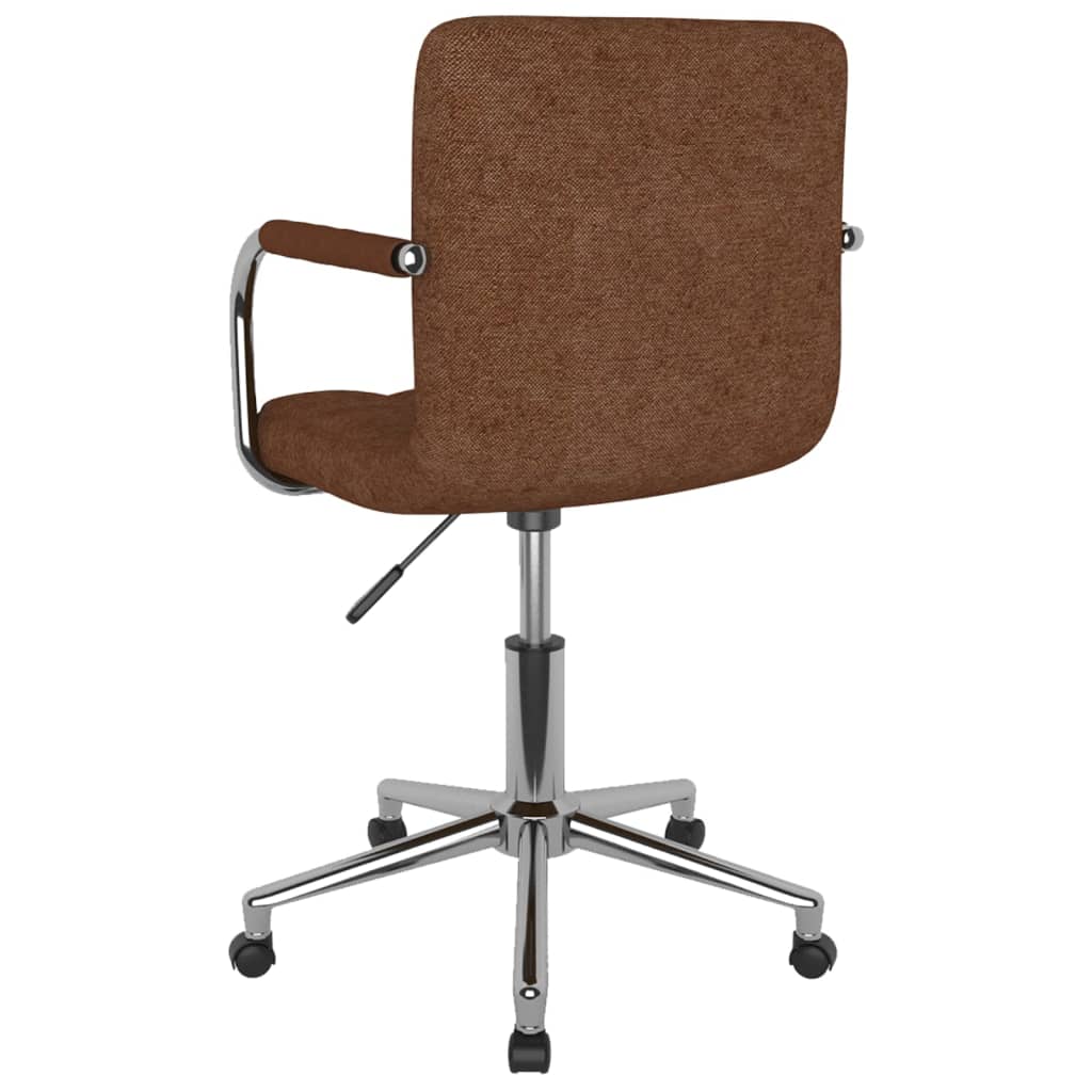 Chaise pivotante de salle à manger Marron Tissu - XIOS