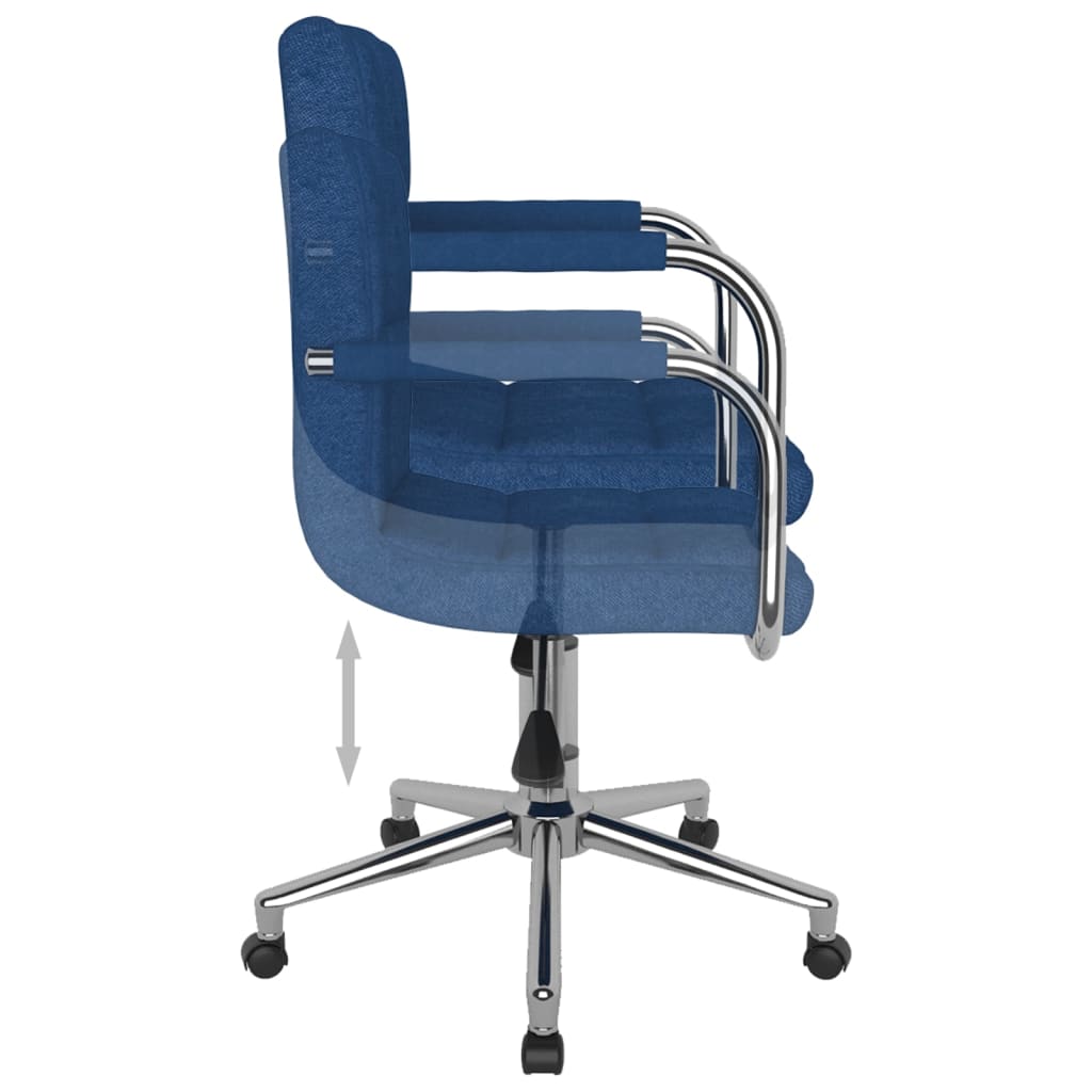 Chaise pivotante de salle à manger Bleu Tissu - XIOS