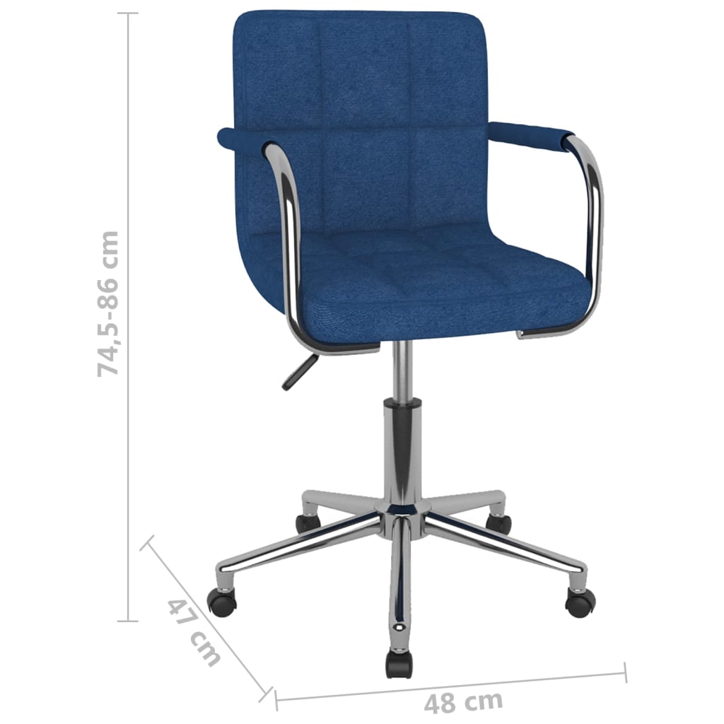 Chaise pivotante de salle à manger Bleu Tissu - XIOS