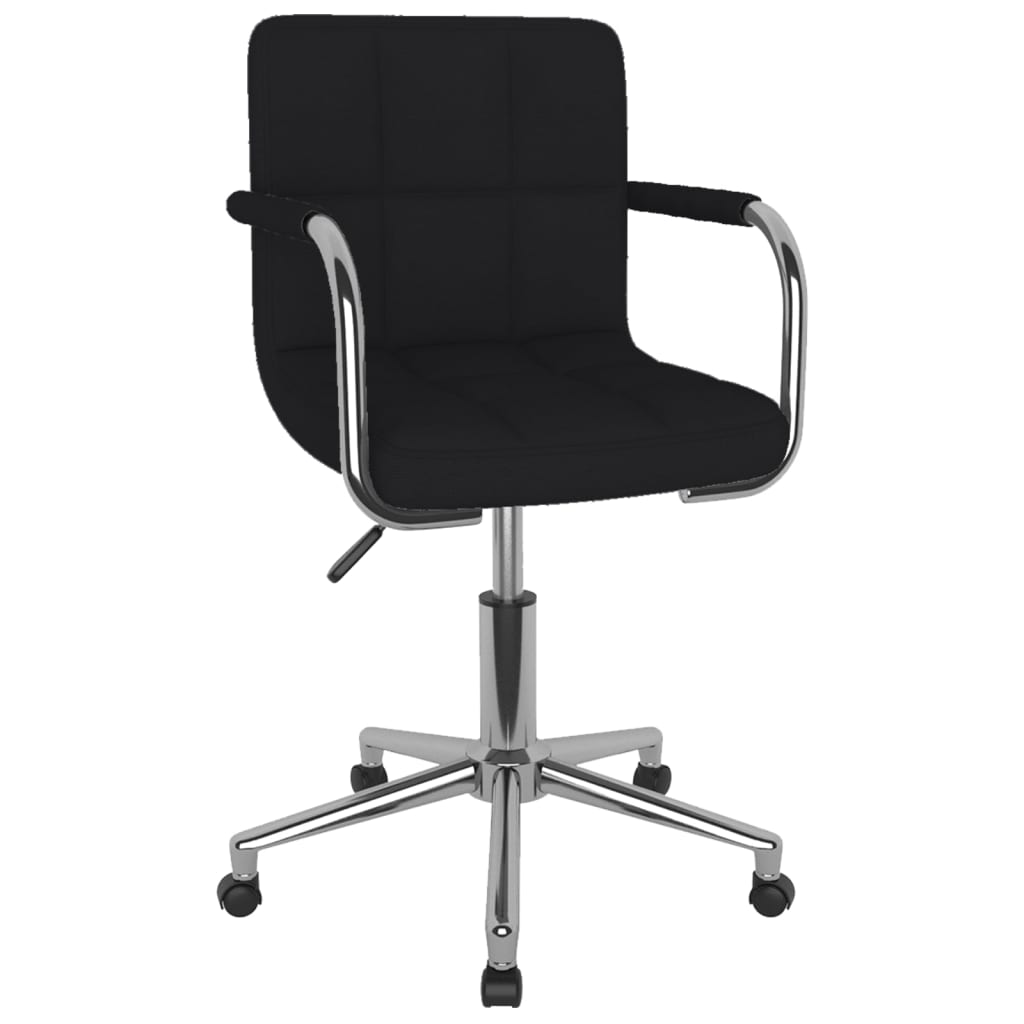 Chaise pivotante de salle à manger Noir Tissu - XIOS