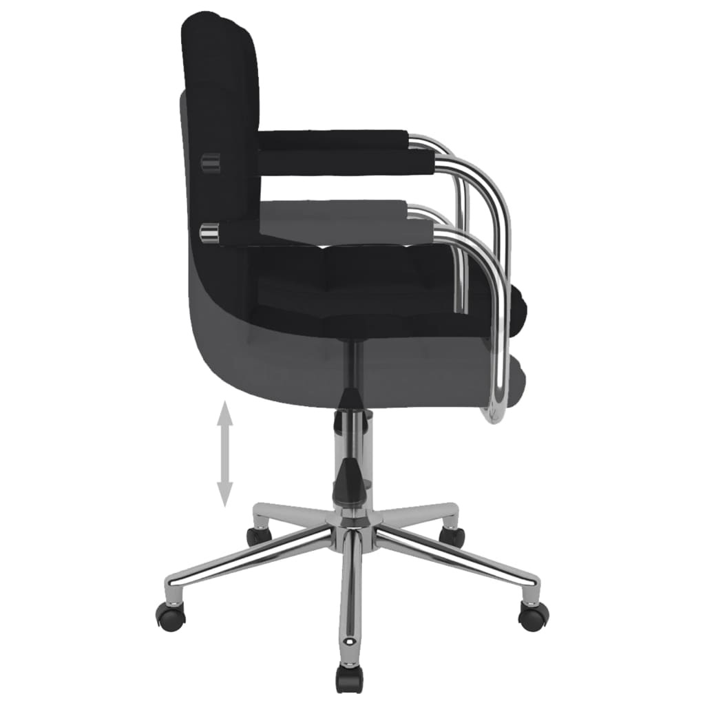 Chaise pivotante de salle à manger Noir Tissu - XIOS