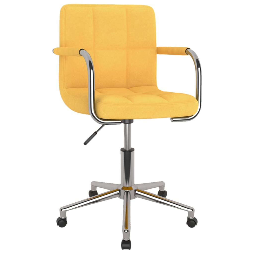 Chaise pivotante de salle à manger Jaune moutarde Tissu - XIOS