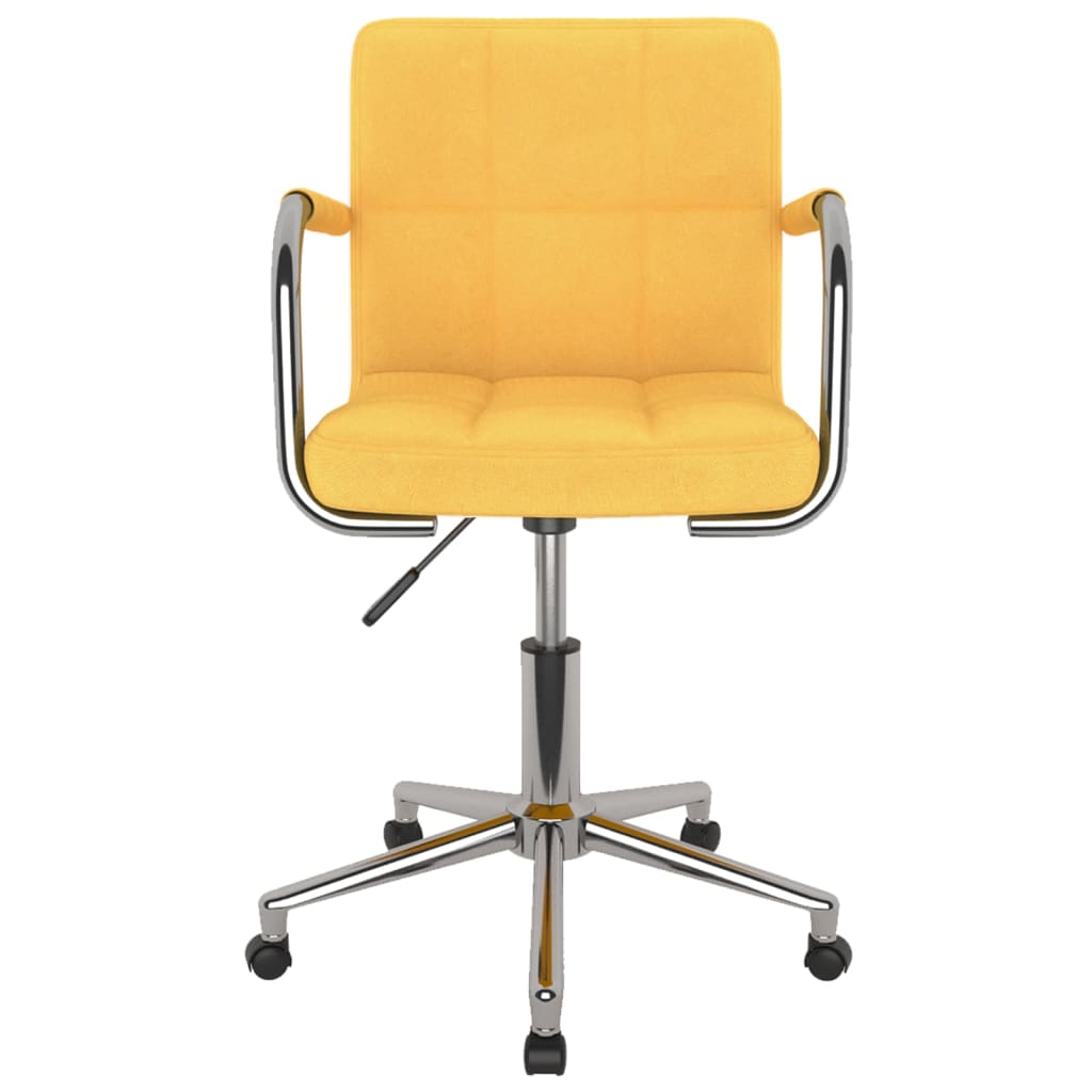 Chaise pivotante de salle à manger Jaune moutarde Tissu - XIOS