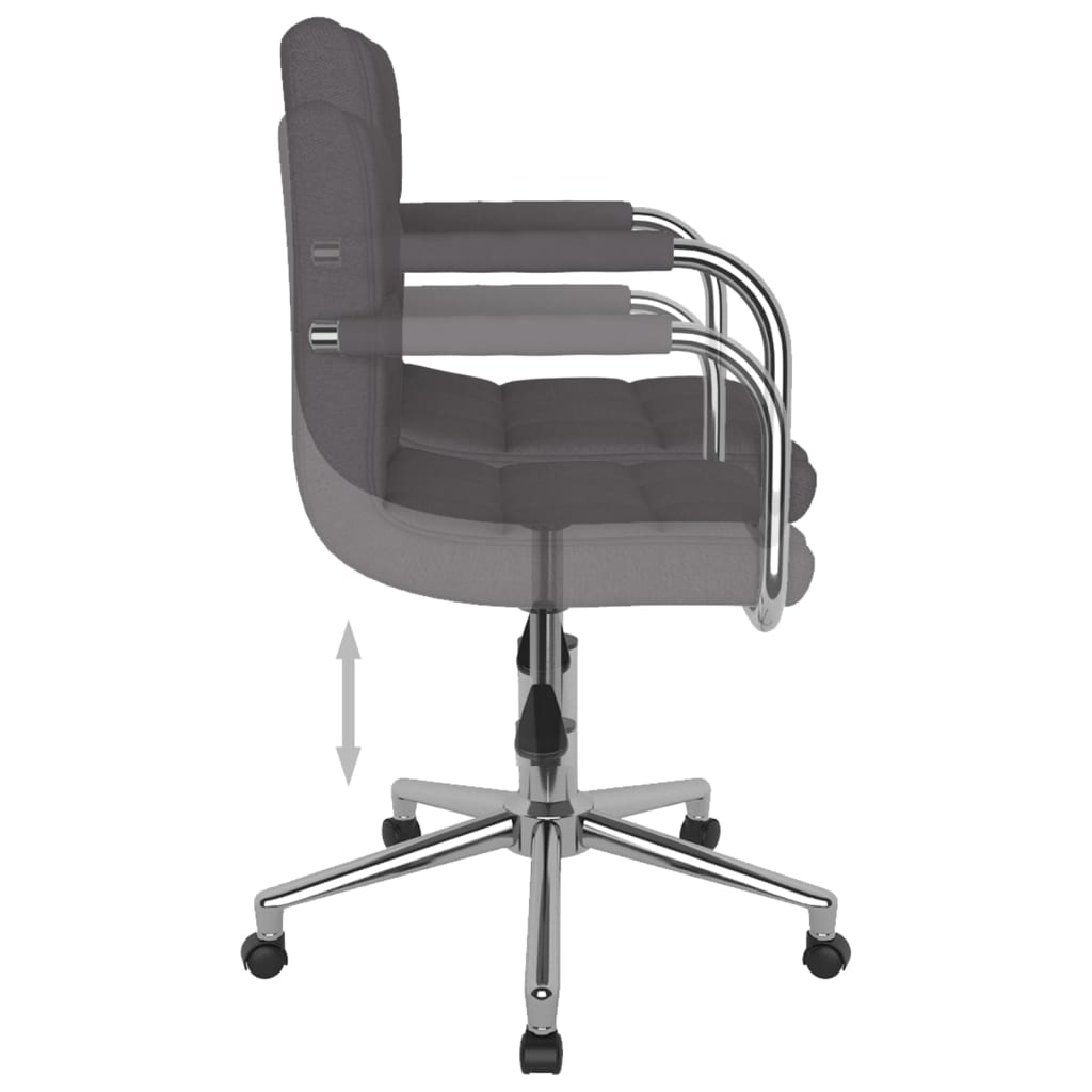 Chaise pivotante de salle à manger Taupe Tissu - XIOS