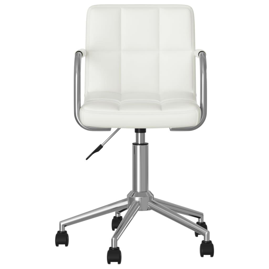Chaise pivotante de salle à manger Blanc Similicuir - XIOS