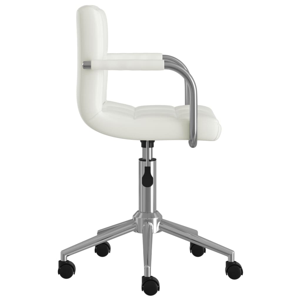 Chaise pivotante de salle à manger Blanc Similicuir - XIOS