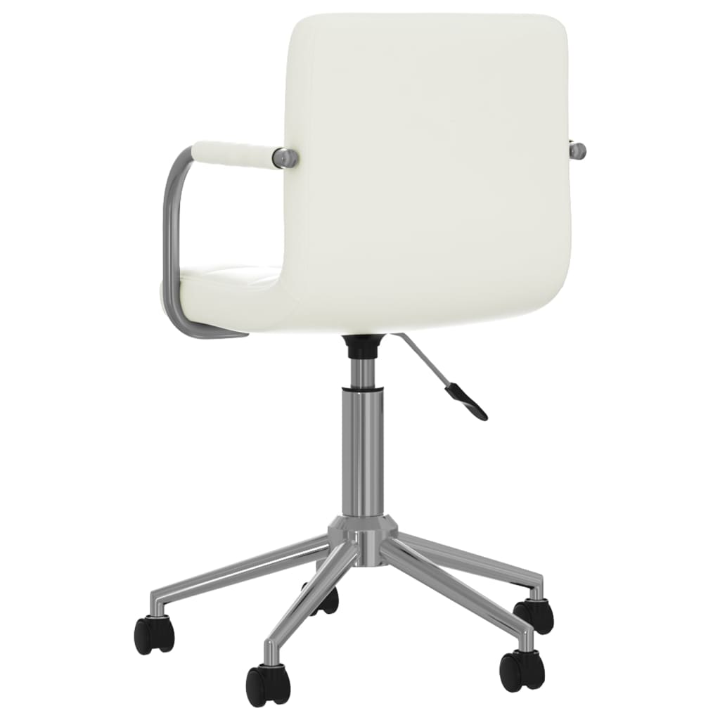 Chaise pivotante de salle à manger Blanc Similicuir - XIOS