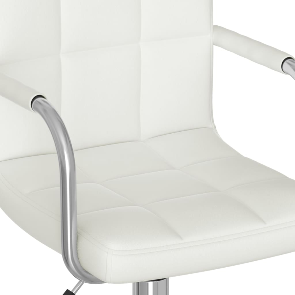 Chaise pivotante de salle à manger Blanc Similicuir - XIOS