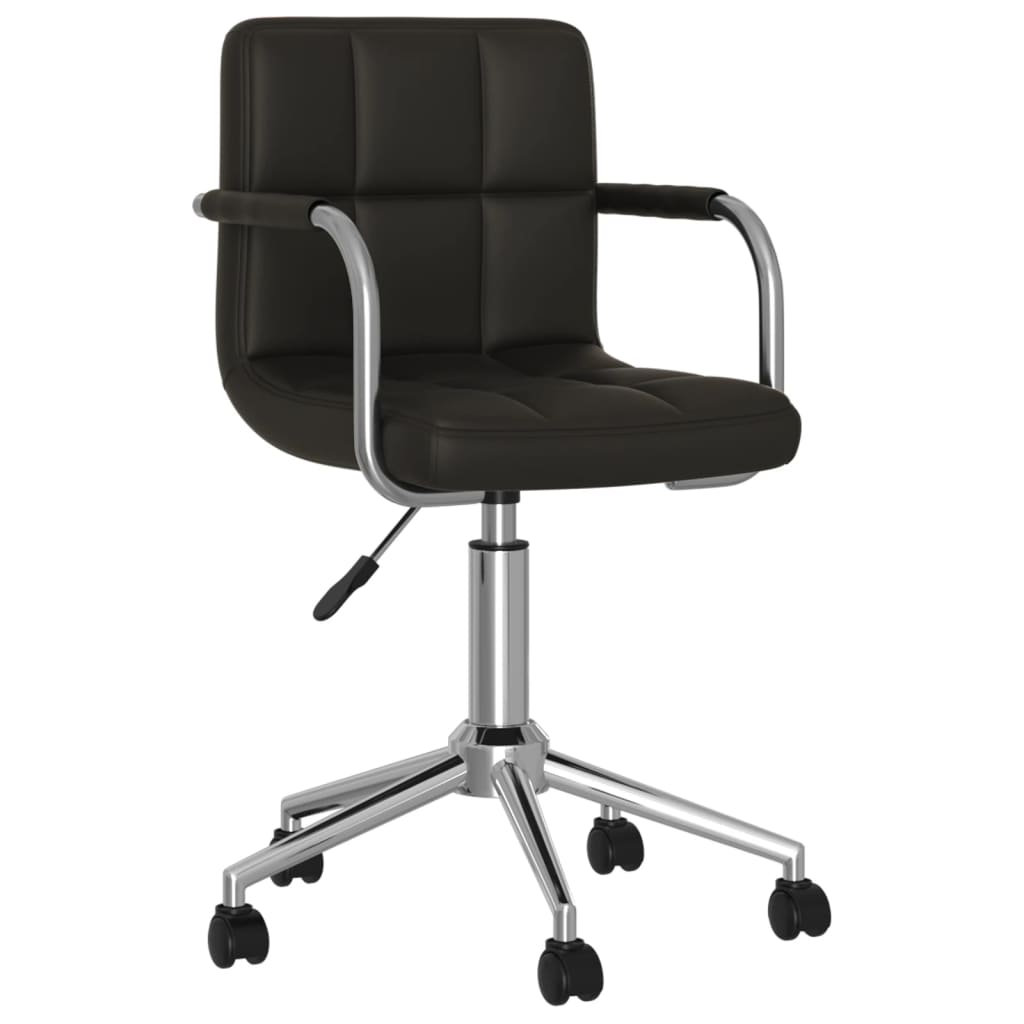 Chaise pivotante de salle à manger Noir Similicuir - XIOS