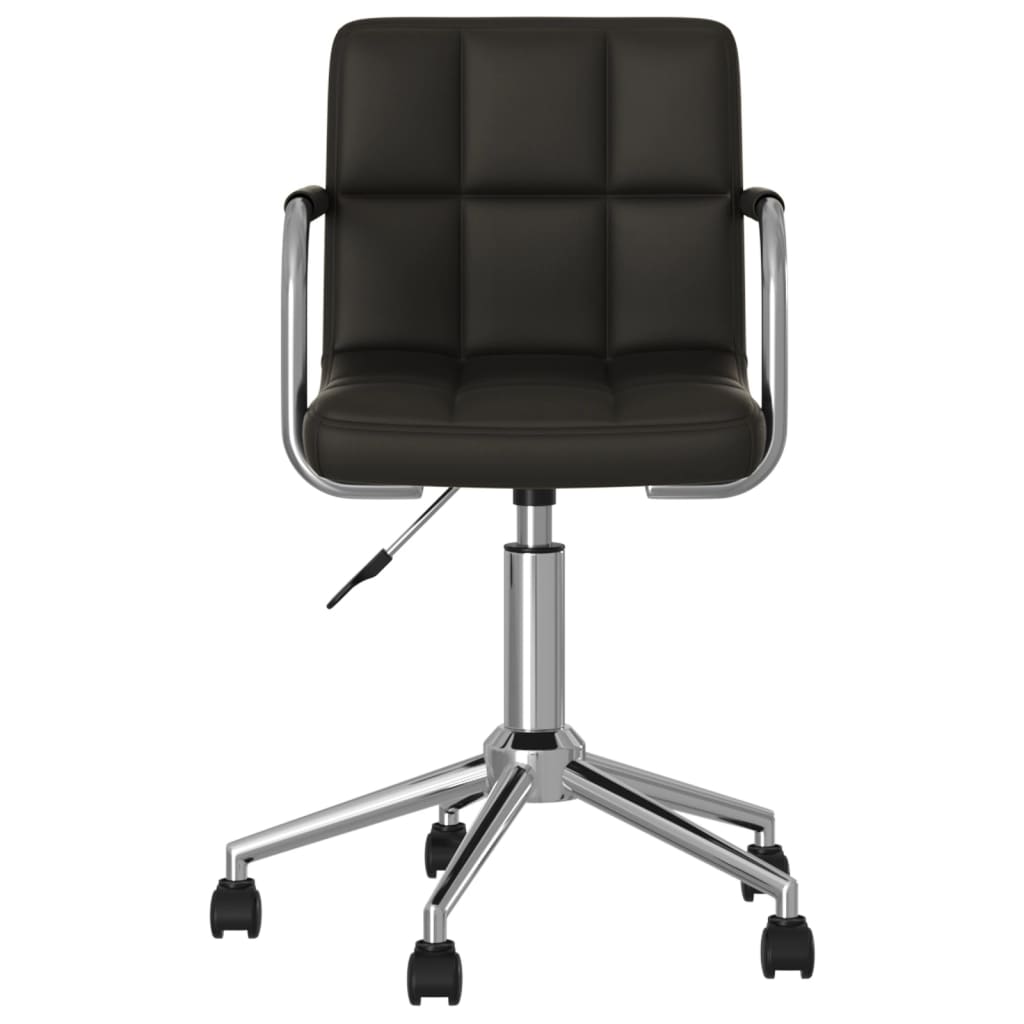 Chaise pivotante de salle à manger Noir Similicuir - XIOS
