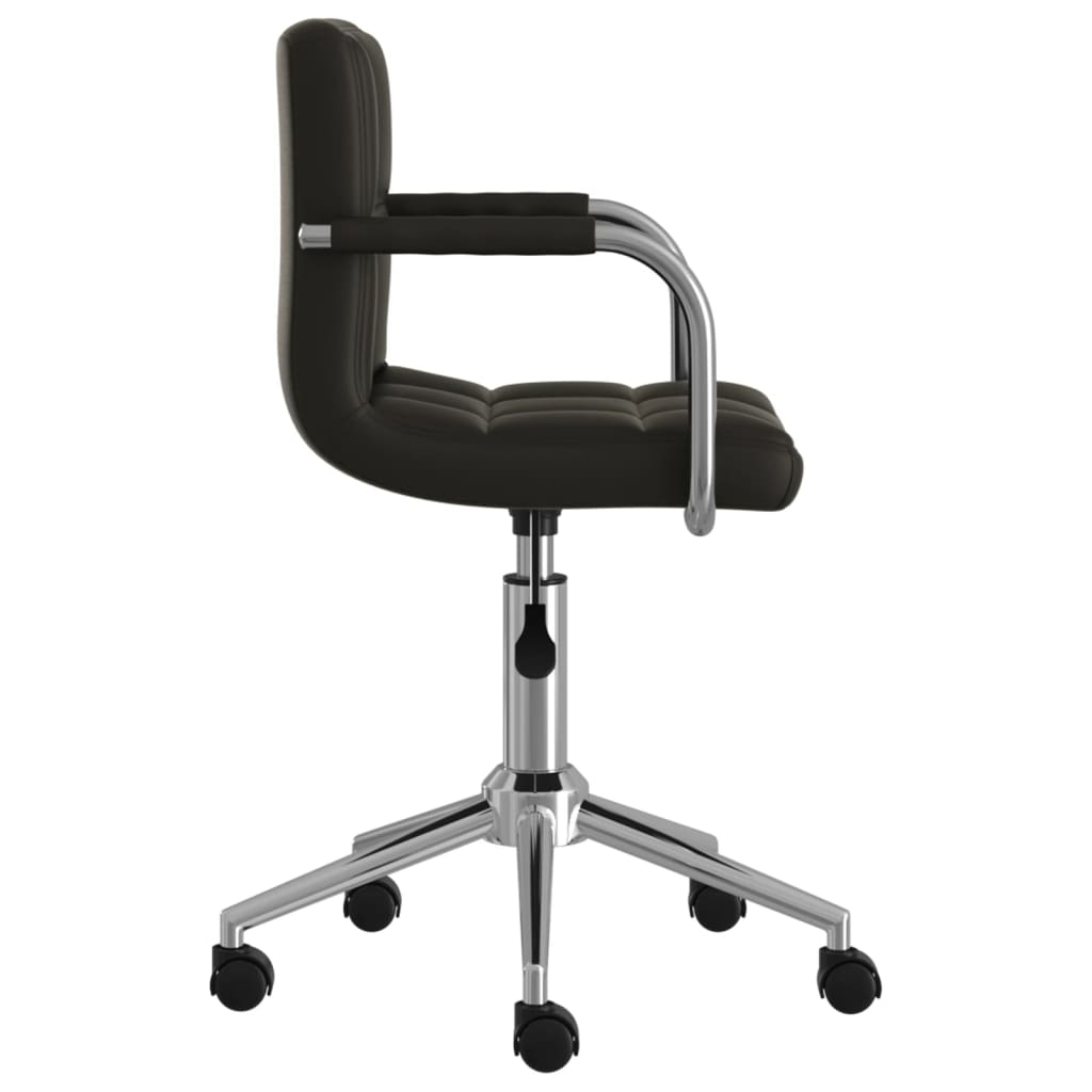 Chaise pivotante de salle à manger Noir Similicuir - XIOS