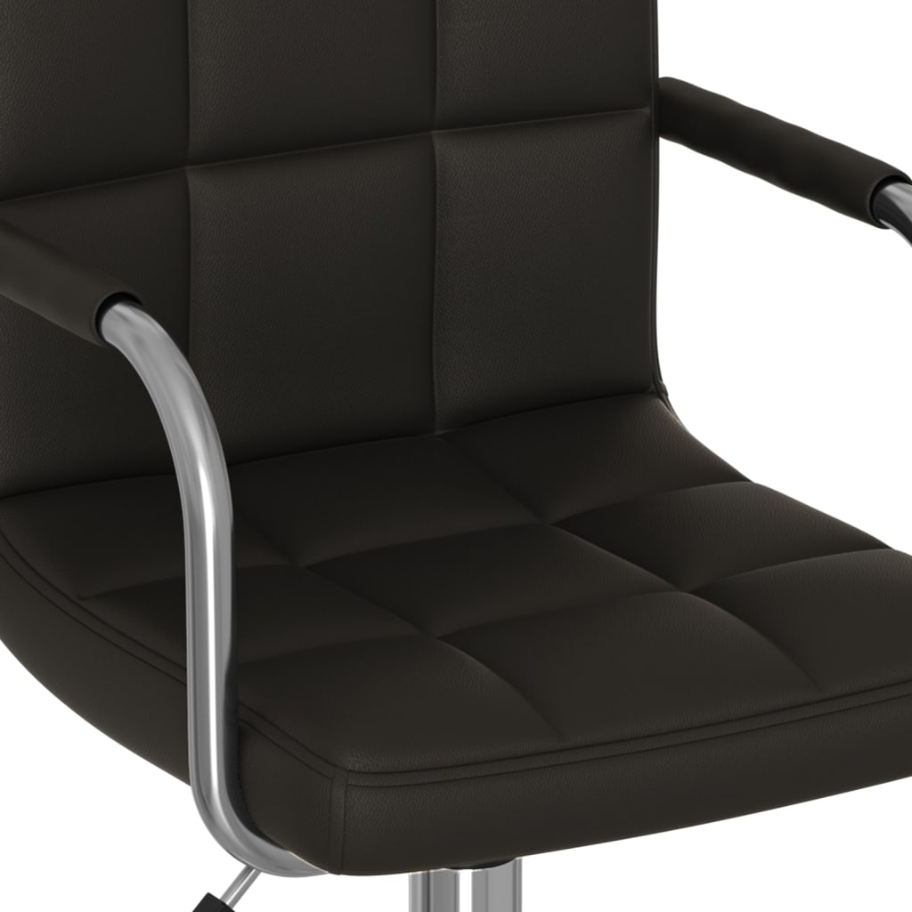 Chaise pivotante de salle à manger Noir Similicuir - XIOS