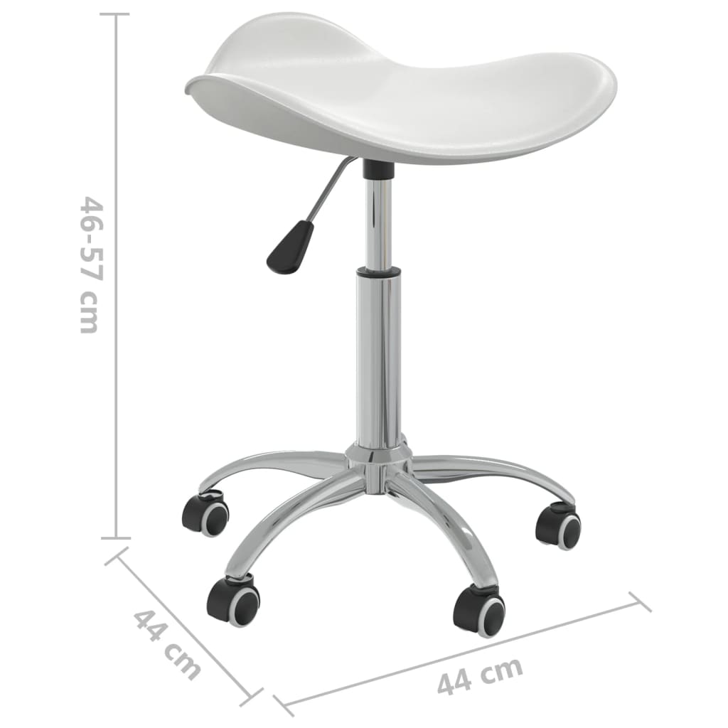 Chaise pivotante de salle à manger Blanc Similicuir - XIOS