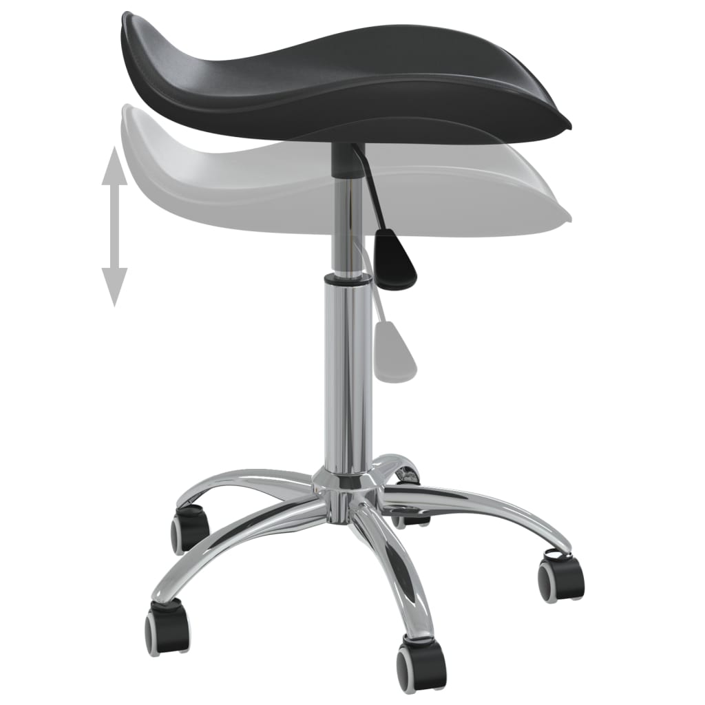 Chaise pivotante de salle à manger Noir Similicuir - XIOS