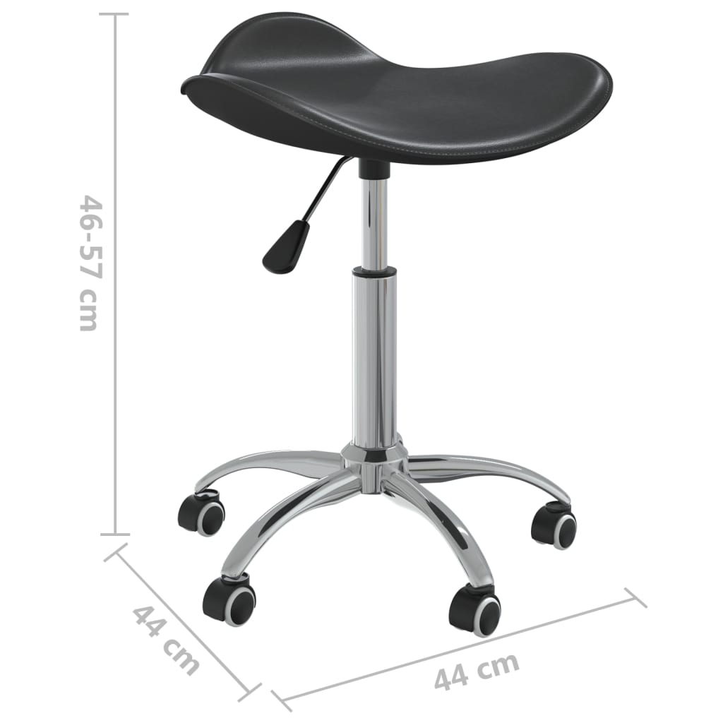 Chaise pivotante de salle à manger Noir Similicuir - XIOS