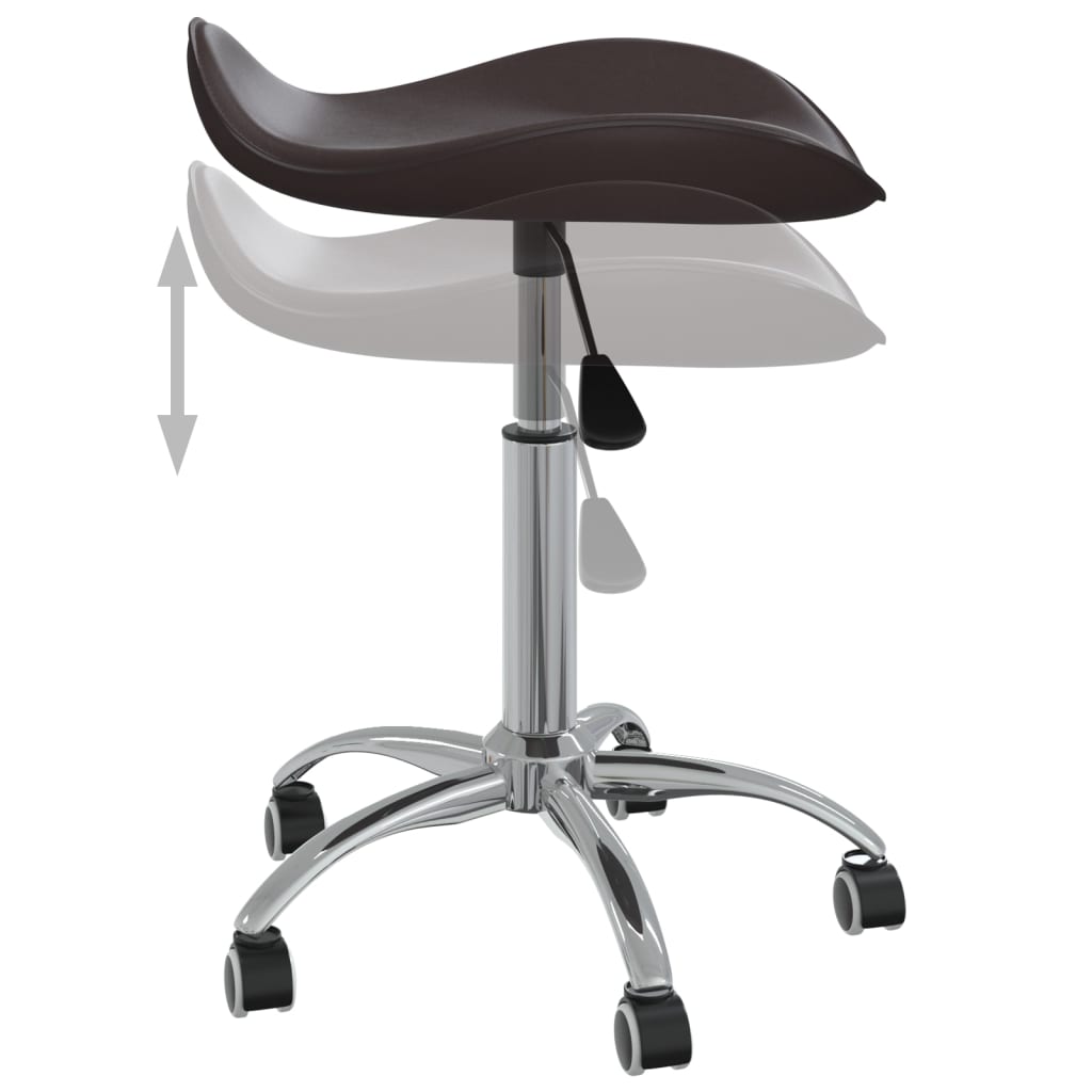 Chaise pivotante de salle à manger Marron Similicuir - XIOS