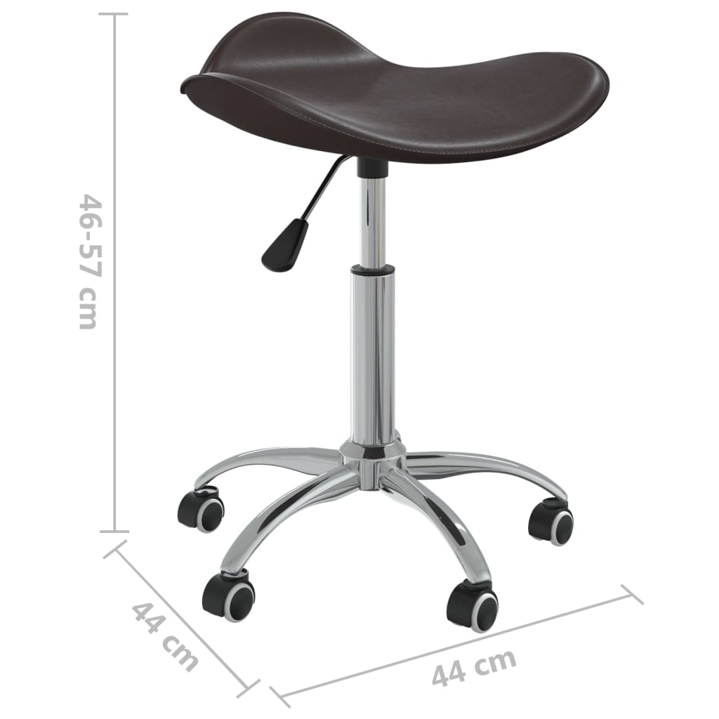 Chaise pivotante de salle à manger Marron Similicuir - XIOS