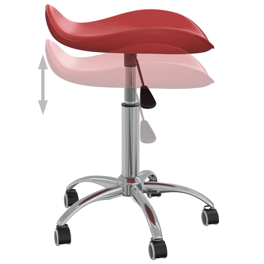 Chaise pivotante à dîner Rouge bordeaux Similicuir Chaises de cuisine vidaXL