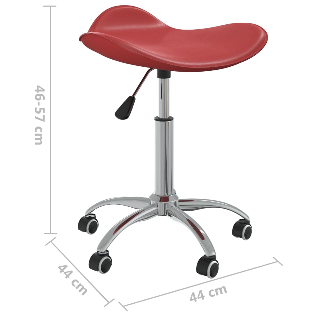 Chaise pivotante à dîner Rouge bordeaux Similicuir Chaises de cuisine vidaXL