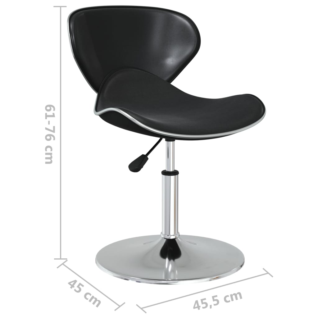Chaises à manger lot de 6 noir similicuir - XIOS
