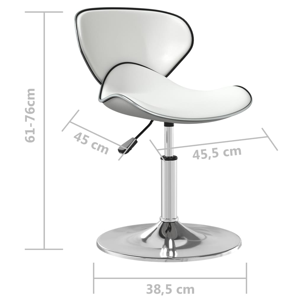 Chaise de salle à manger Blanc Similicuir - XIOS