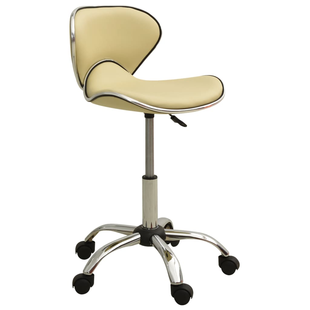 Chaise de bureau Crème Similicuir Chaises de bureau vidaXL