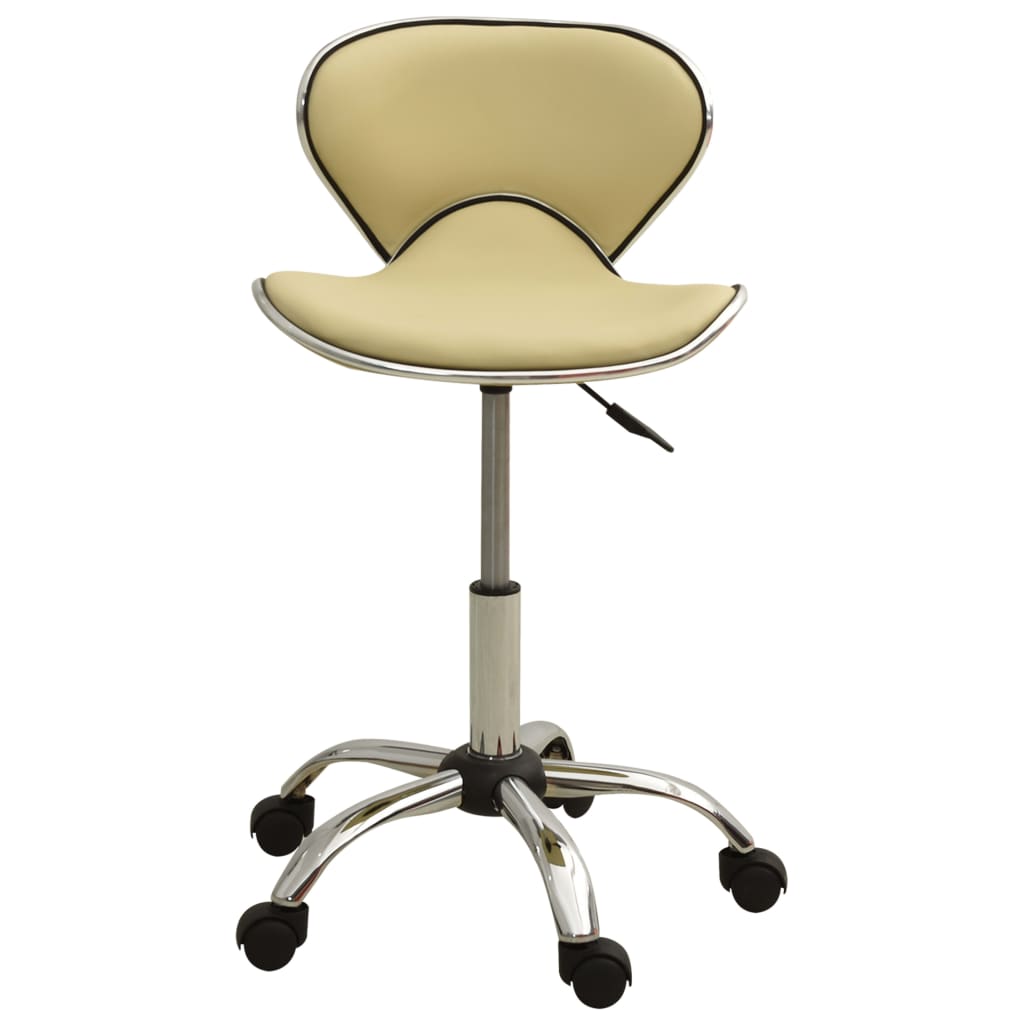 Chaise de bureau Crème Similicuir Chaises de bureau vidaXL