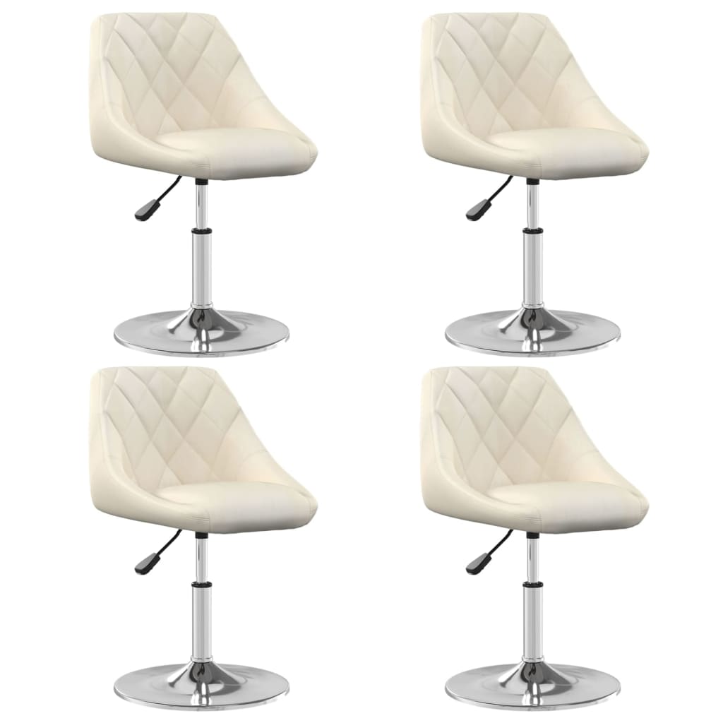 Chaises à manger pivotantes lot de 4 Crème Velours - XIOS