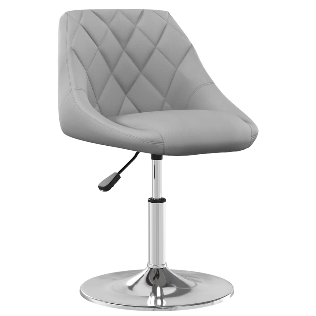 Chaises à manger pivotantes lot de 4 Gris clair Velours - XIOS