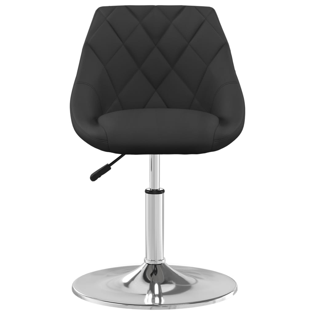 Chaises pivotantes à manger lot de 6 Noir Velours
