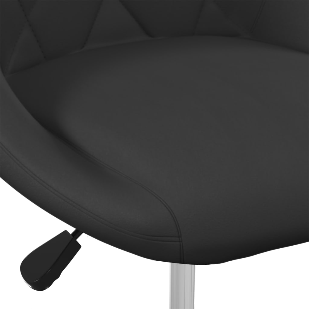 Chaises pivotantes à manger lot de 6 Noir Velours
