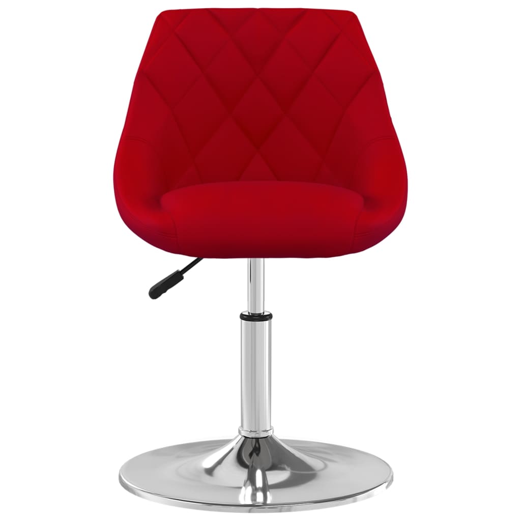Chaises pivotantes à manger lot de 6 Rouge bordeaux Velours - XIOS