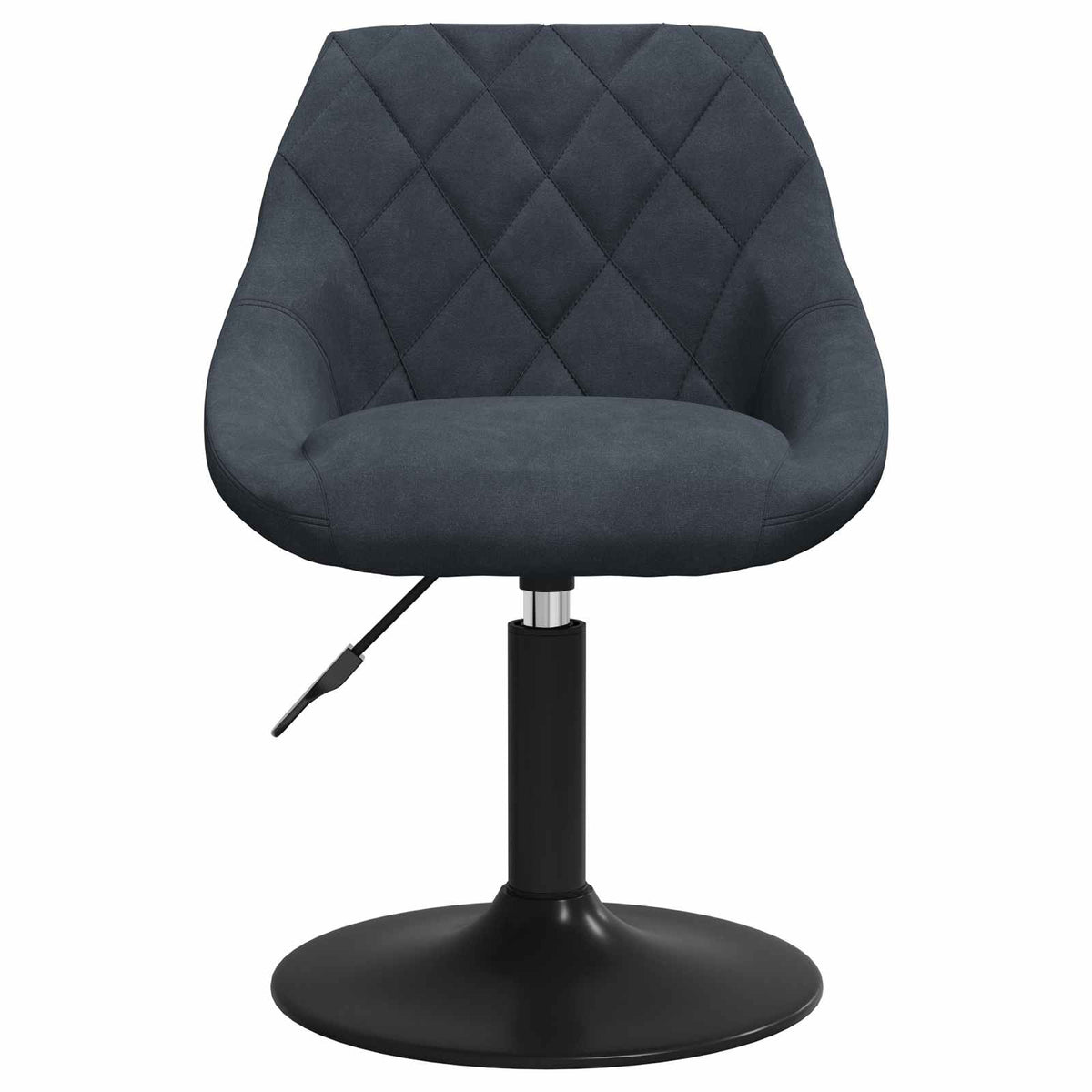 Chaises pivotantes à manger lot de 4 gris foncé velours
