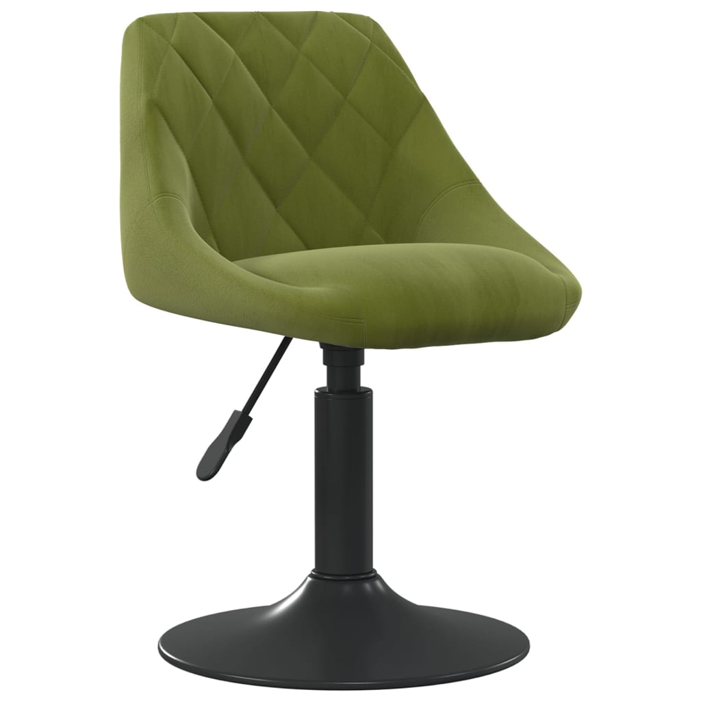 Chaises pivotantes à manger lot de 4 vert clair velours Chaises de cuisine vidaXL