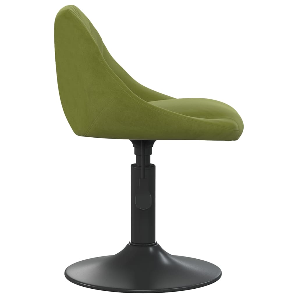 Chaises pivotantes à manger lot de 4 vert clair velours Chaises de cuisine vidaXL