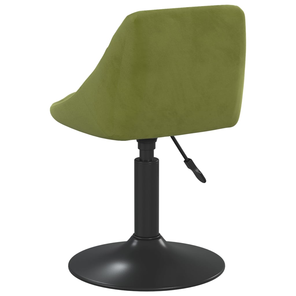Chaises pivotantes à manger lot de 4 vert clair velours Chaises de cuisine vidaXL