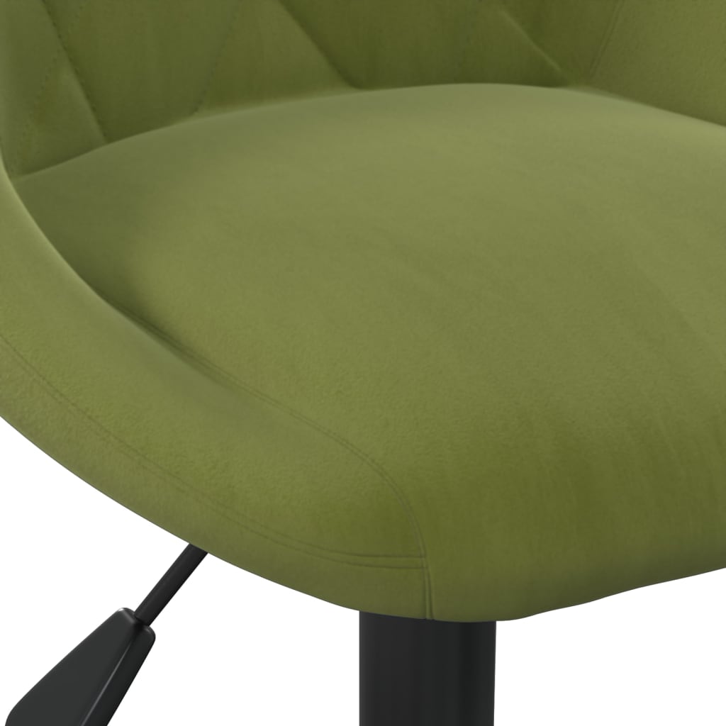 Chaises pivotantes à manger lot de 4 vert clair velours Chaises de cuisine vidaXL